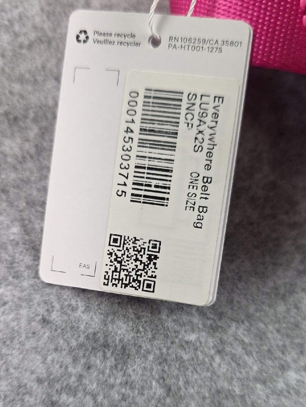 NWT Lululemon Pink Everyday Belt Bag Fanny Pack Adjustable Strap - Picture 2 of 6